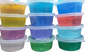 صلصال كريستال بالوان متنوعة (مجموعة من 12 قطعة)