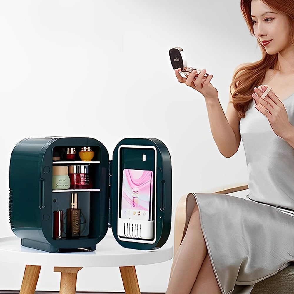 ارابيست ثلاجة صغيرة بمراة سعة 8 لتر تجميل للعناية بالبشرة مع اضاءة LED تخزين بارد وساخن للسفر والمكياج والعناية (ابيض) 6 ارابيست ثلاجة صغيرة بمراة سعة 8 لتر تجميل للعناية بالبشرة مع اضاءة LED تخزين بارد وساخن للسفر والمكياج والعناية (ابيض) - الصورة 6