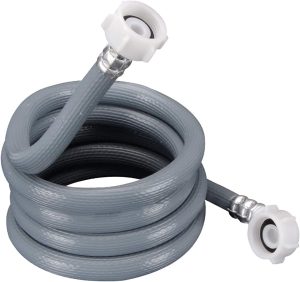 Puri Pro Universal Automatic Drum Cold Water Pipe Flexible 90 Degree Bend Inlet Washing Machine/Dishwasher Tube Hose Explosion-Proof 6-Point Extension Hose with 3/4 inch Connection, Grey Colour (2M)