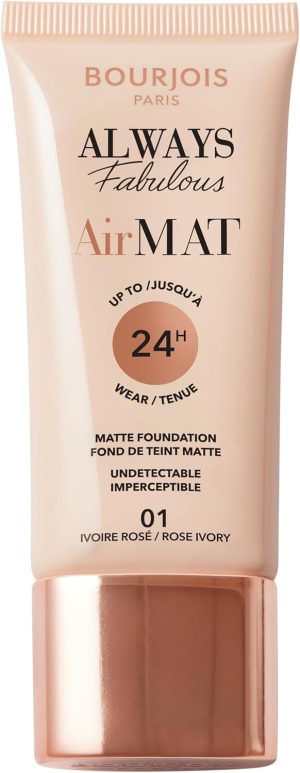 كريم أساس آير مات بسعة 30 مل للنساء من بورجوا، درجة 001 روز ايفوري