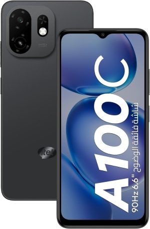 ITEL A100c, 4G Smartphone, 64GB Storage, Pure Black, Android 14, 2GB RAM, Unisoc T7100, 6.6-inch IPS LCD, 1570x720, 90Hz