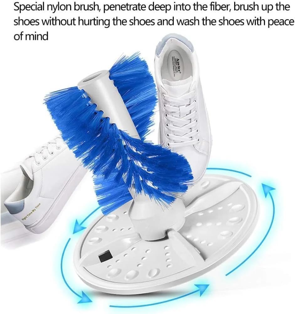 غسالة احذية صغيرة محمولة، سعة 10 باوند، فرشاة دوارة عالية السرعة، 36 سم × 35 سم × 50 سم 2 غسالة احذية صغيرة محمولة، سعة 10 باوند، فرشاة دوارة عالية السرعة، 36 سم × 35 سم × 50 سم - الصورة 2