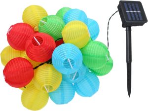 مصباح حديقة من لابيموس 6.5 متر/21.3 قدم 30 مصباح LED يعمل بالطاقة الشمسية مع اضاءة ثابتة وفلاش ووضعين للاضاءة، مرن وقابل للانحناء بتصنيف IP44 لمقاومة المياه والغبار 400mAh