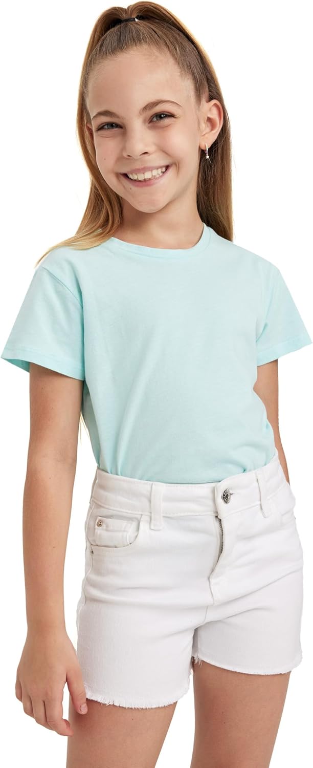 تي شيرت للبنات طراز B0672a8 من ديفاكتو 1 تي شيرت للبنات طراز B0672a8 من ديفاكتو