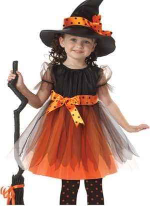 ازياء تنكرية للهالوين للبنات من اويداس، زي ساحرة للبنات، زي ساحرة للاطفال (100 سم)