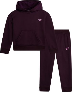 طقم سروال وهودي رياضي جي تود اف ال سي للبنات الصغيرات V3 من ريبوك