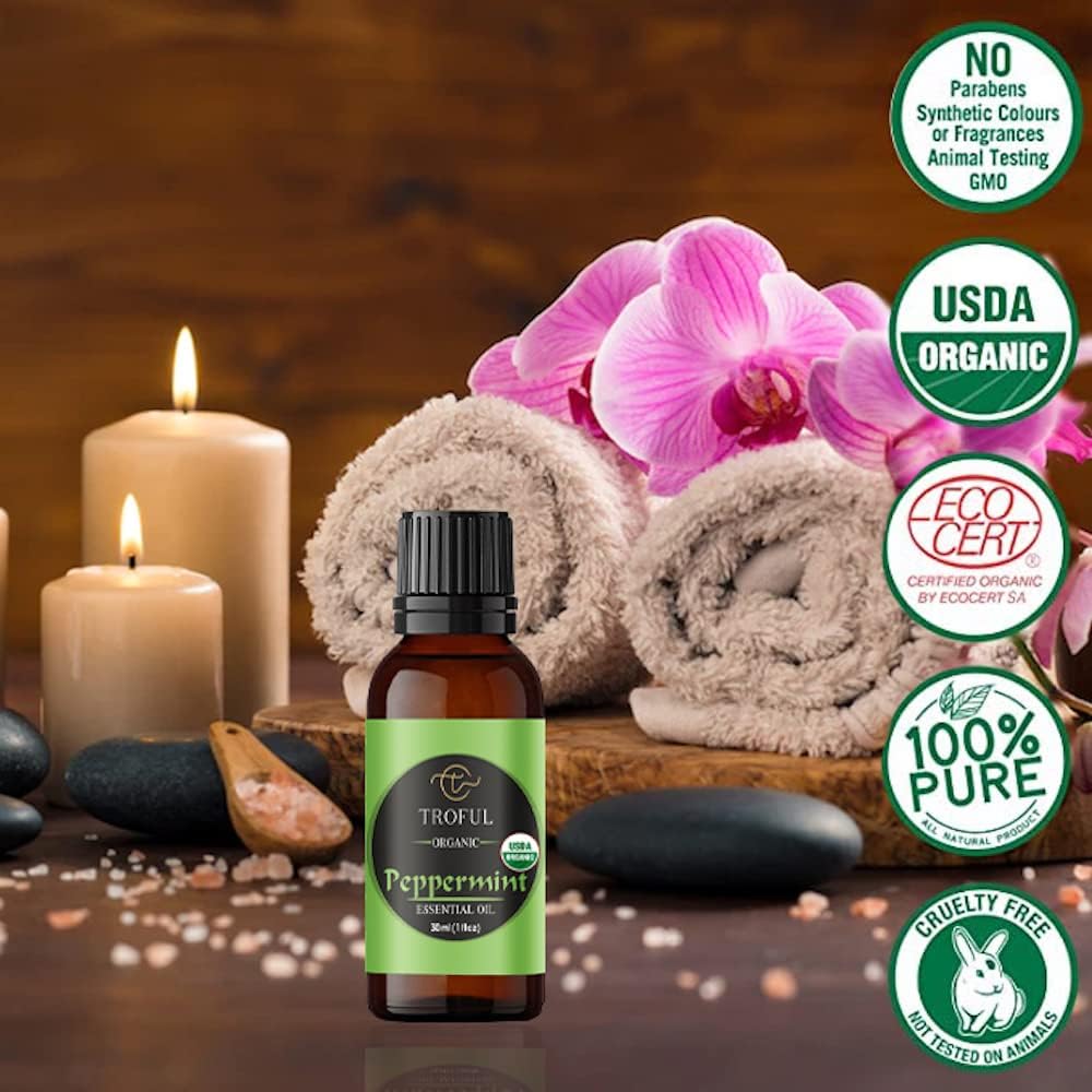 زيت نعناع عطري عضوي من تروفول - زيت عطري عضوي طبيعي نقي بنسبة 100% معتمد من وزارة الزراعة الأمريكية للعلاج بالروائح العطرية والموزعات العطرية للبشرة والشعر والعناية بالجسم، سعة 30 مل 2 زيت نعناع عطري عضوي من تروفول - زيت عطري عضوي طبيعي نقي بنسبة 100% معتمد من وزارة الزراعة الأمريكية للعلاج بالروائح العطرية والموزعات العطرية للبشرة والشعر والعناية بالجسم، سعة 30 مل - الصورة 2