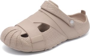 دي ستار صندل مفتوح من الخلف سهل الارتداء مع دعم قوس القدم مريح للرجال والنساء للحديقة