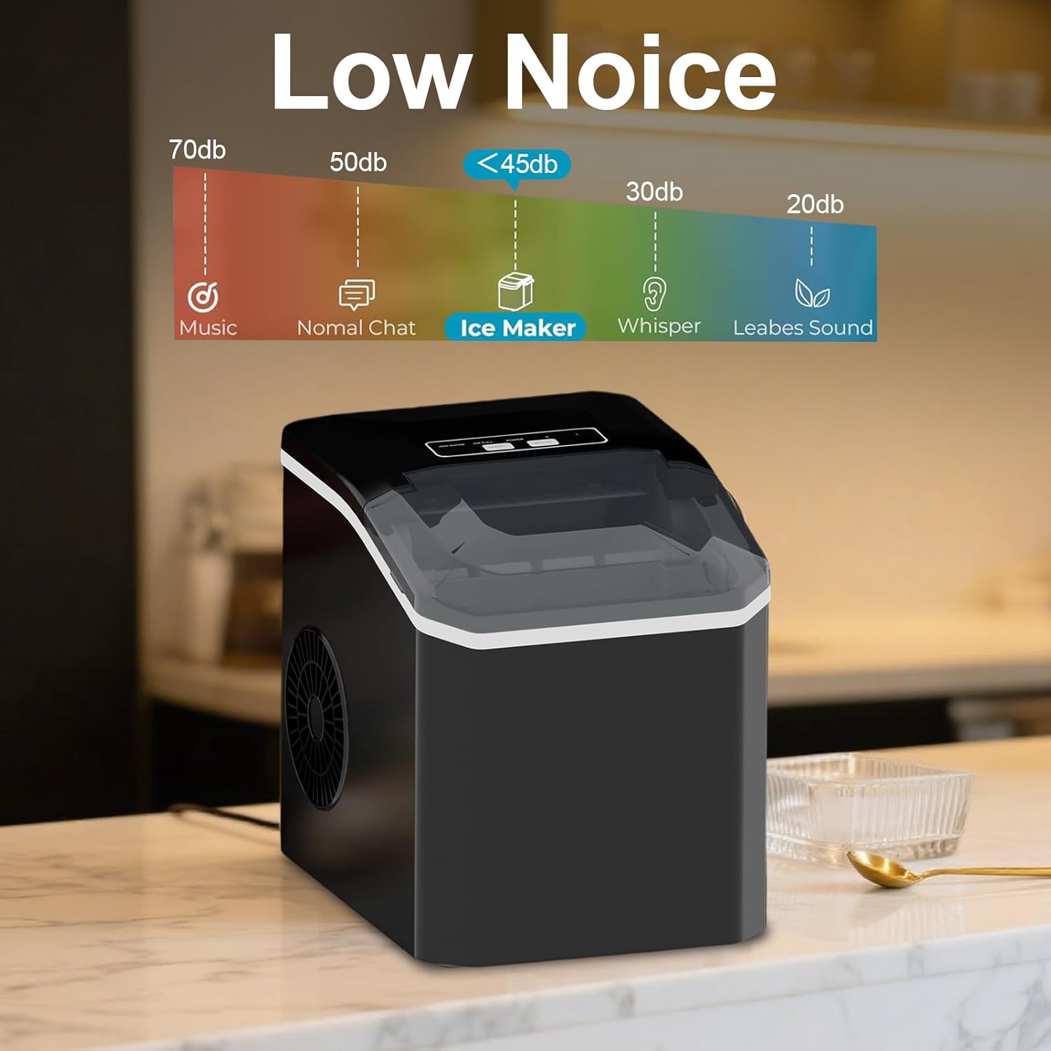 صانع ثلج محمول من ييليما، يتميز بالتنظيف الذاتي والمقبض والمغرفة والسلة، وينتج 9 مكعبات ثلج رصاصية في 6 دقائق، وبإنتاج يومي يصل إلى 11.8 كجم بحجمين، للاستخدام المنزلي والحفلات والسفر والتخييم والبار 6 صانع ثلج محمول من ييليما، يتميز بالتنظيف الذاتي والمقبض والمغرفة والسلة، وينتج 9 مكعبات ثلج رصاصية في 6 دقائق، وبإنتاج يومي يصل إلى 11.8 كجم بحجمين، للاستخدام المنزلي والحفلات والسفر والتخييم والبار - الصورة 6