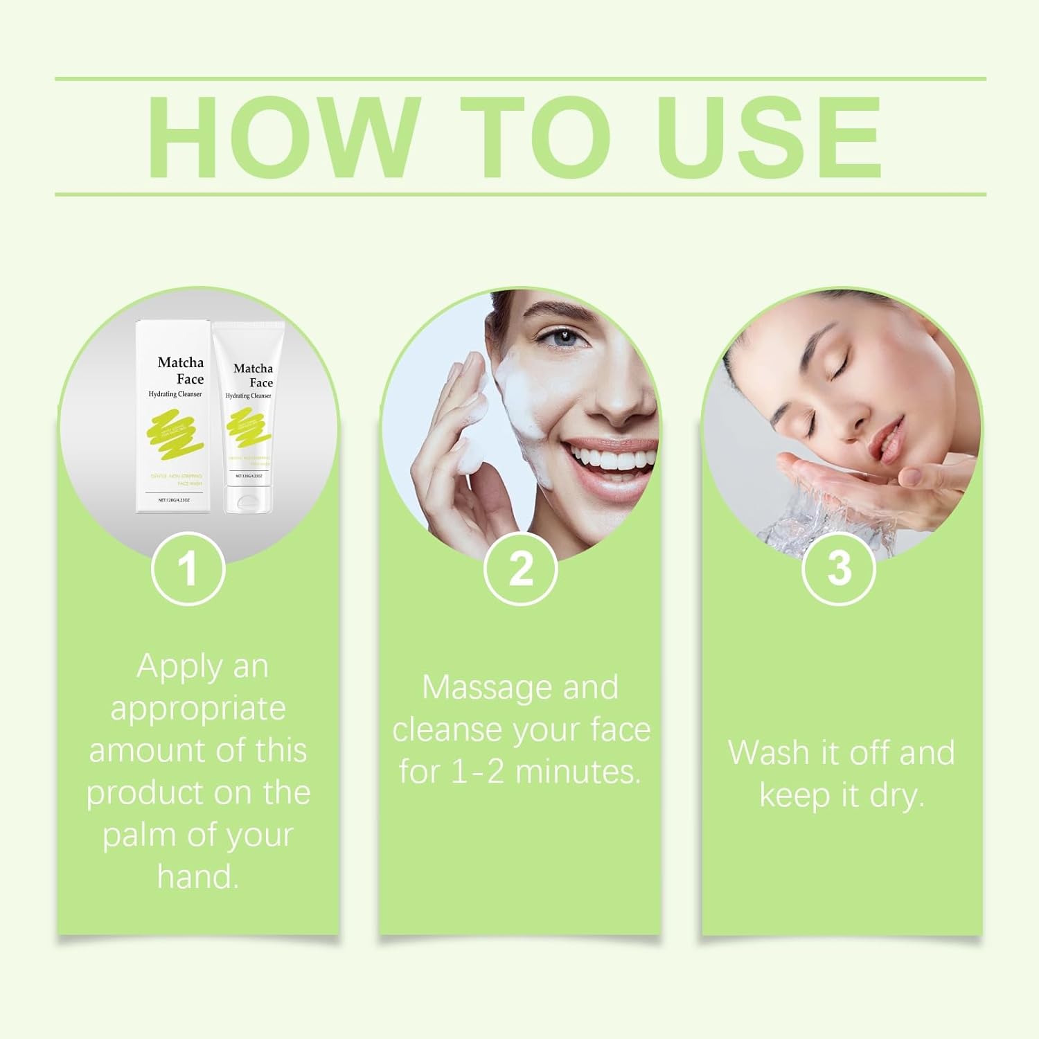 منظف الوجه المرطب من ماتشا، منظف للوجه اليومي غير قابل للتجريد، جل مرطب كلي/ انسر، للوجه لجميع انواع البشرة، منظف للوجه لجميع انواع البشرة 5 منظف الوجه المرطب من ماتشا، منظف للوجه اليومي غير قابل للتجريد، جل مرطب كلي/ انسر، للوجه لجميع انواع البشرة، منظف للوجه لجميع انواع البشرة - الصورة 5