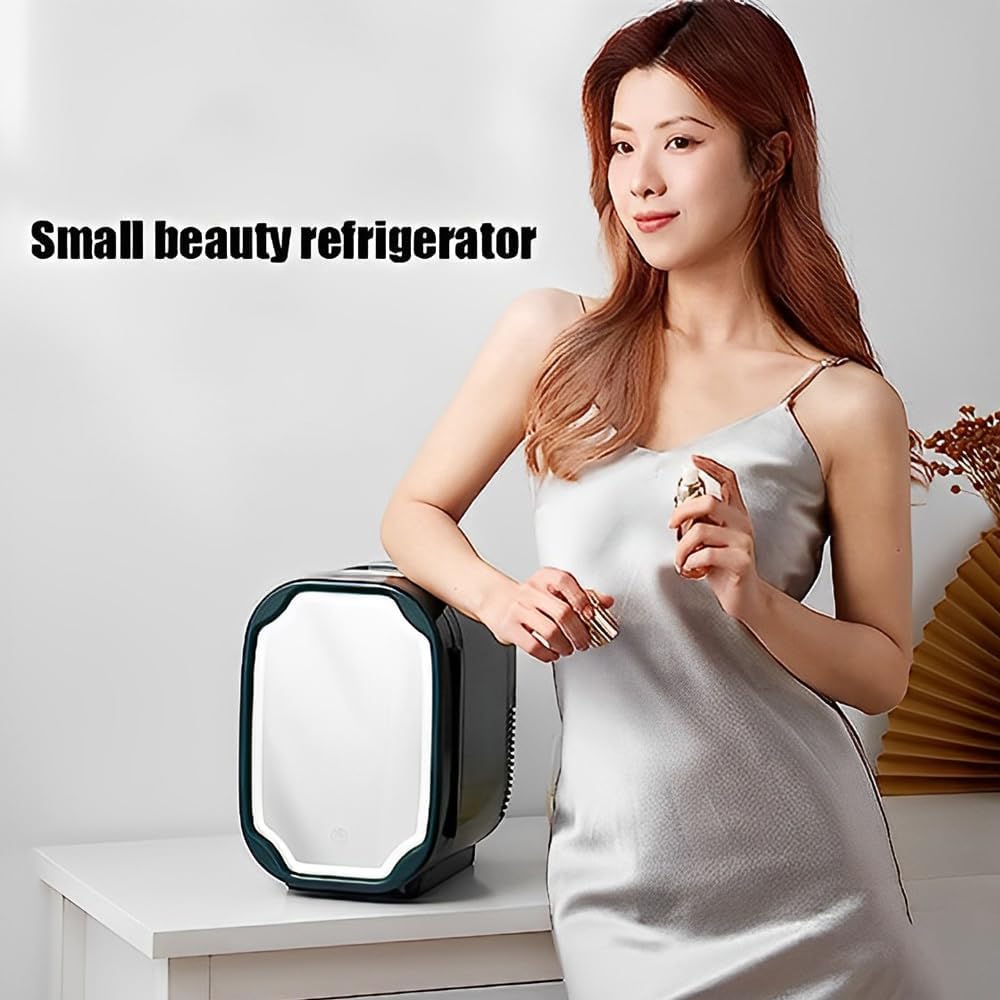 ارابيست ثلاجة صغيرة بمراة سعة 8 لتر تجميل للعناية بالبشرة مع اضاءة LED تخزين بارد وساخن للسفر والمكياج والعناية (ابيض) 2 ارابيست ثلاجة صغيرة بمراة سعة 8 لتر تجميل للعناية بالبشرة مع اضاءة LED تخزين بارد وساخن للسفر والمكياج والعناية (ابيض) - الصورة 2