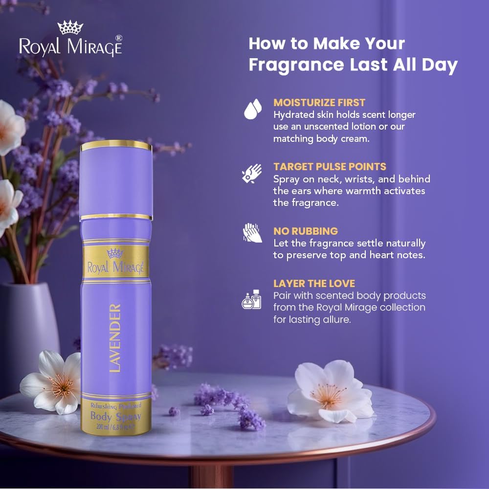سبراي الجسم لافندر من رويال ميراج، 200 مل 6 سبراي الجسم لافندر من رويال ميراج، 200 مل - الصورة 6
