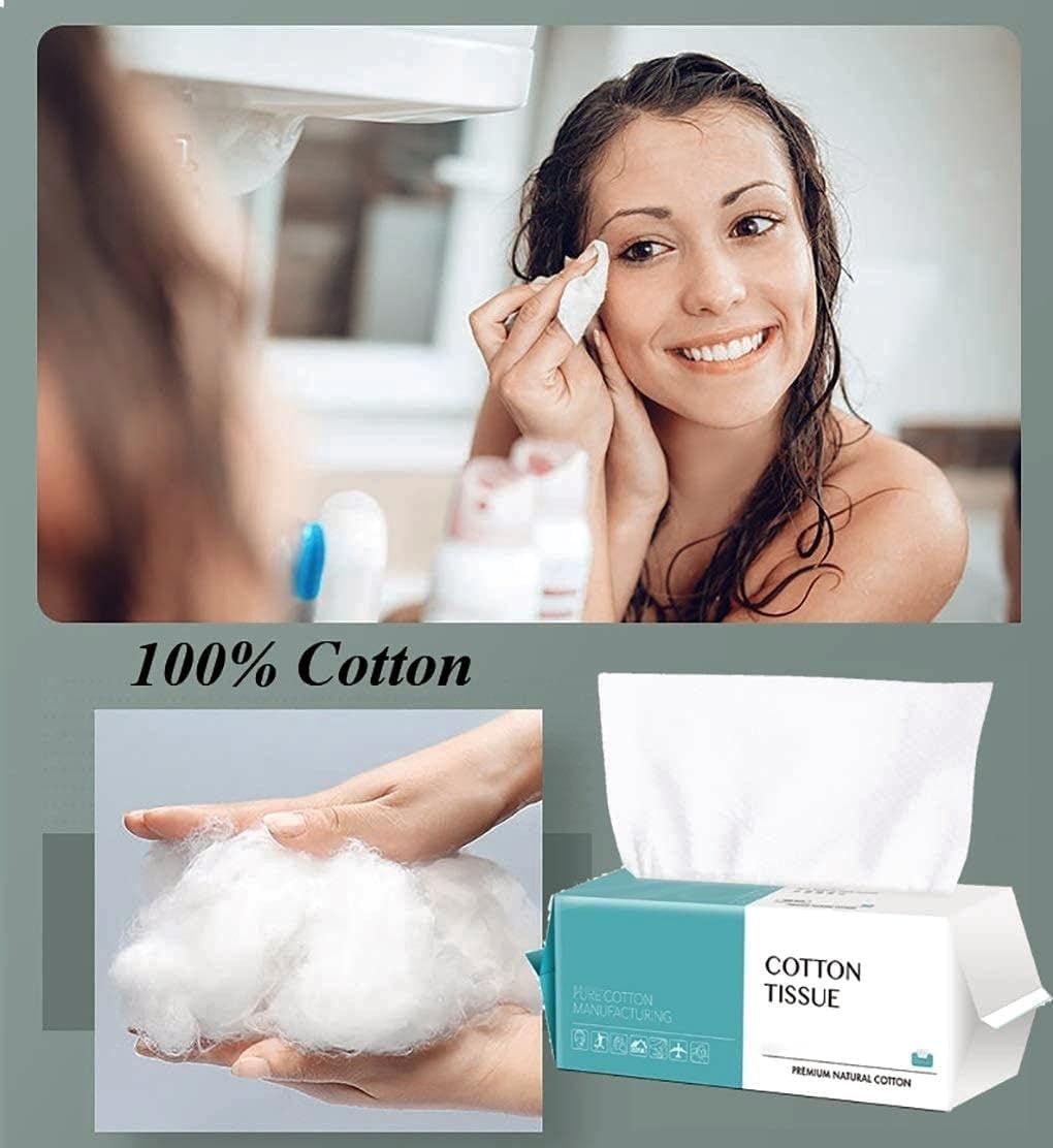 مناديل قطنية جافة للوجه، منشفة وجه للتنظيف العميق متعددة الأغراض للعناية بالبشرة، مناديل مكياج للوجه ومناشف الوجه، مناديل قطنية فائقة النعومة جافة ورطبة من القطن مزدوجة الاستخدام من 72 قطعة (1 عبوة) 3 مناديل قطنية جافة للوجه، منشفة وجه للتنظيف العميق متعددة الأغراض للعناية بالبشرة، مناديل مكياج للوجه ومناشف الوجه، مناديل قطنية فائقة النعومة جافة ورطبة من القطن مزدوجة الاستخدام من 72 قطعة (1 عبوة) - الصورة 3