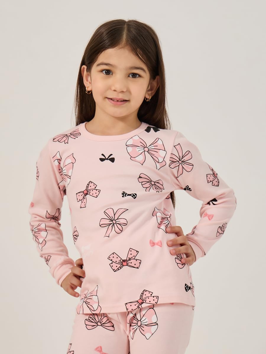 طقم بيجامة مكون من تيشرت برقبة دائرية مطبوع بالكامل للبنات من ستايلي 5 طقم بيجامة مكون من تيشرت برقبة دائرية مطبوع بالكامل للبنات من ستايلي - الصورة 5