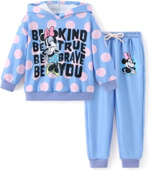 طقم ملابس للفتيات الصغيرات من ليلو اند ستيتش مكون من قطعتين هوديز باكمام طويلة وسروال، طقم ملابس بلوفر رياضية