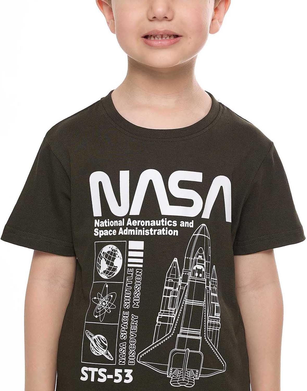 تيشرت مطبوع عليه وكالة ناسا برقبة دائرية ضيقة واكمام قصيرة للاولاد 325-0145KB238-1 4 تيشرت مطبوع عليه وكالة ناسا برقبة دائرية ضيقة واكمام قصيرة للاولاد 325-0145KB238-1 - الصورة 4