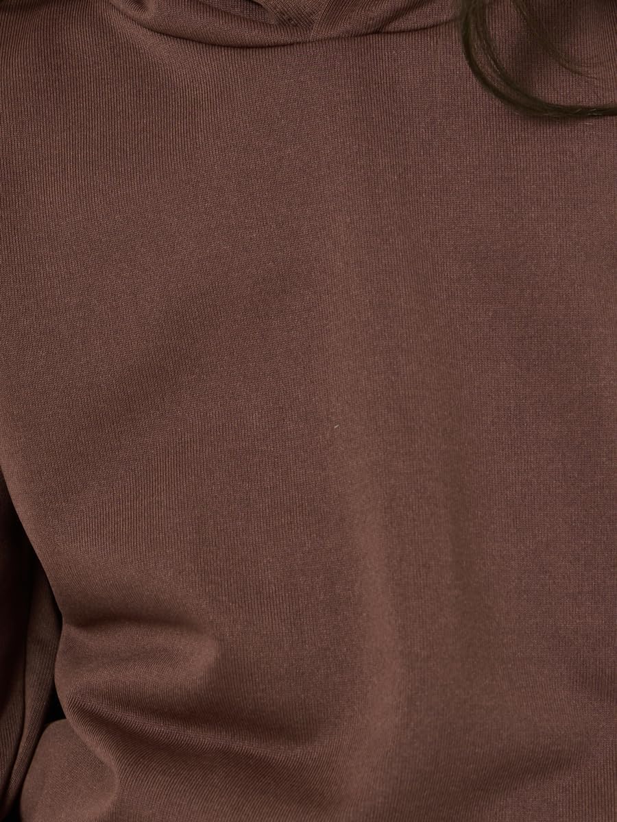 Styli Girls Solid Hoodie With Dropped Shoulder 3 Styli Girls Solid Hoodie With Dropped Shoulder - الصورة 3