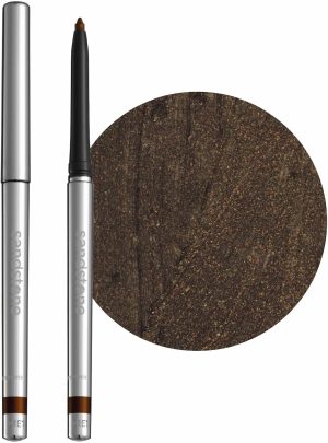 قلم تحديد عيون ساندستون اسكندنافيا مضاد للحساسية ومقاوم للماء قرفة حارة - بني معدني غير معطر - نباتي ولم يتم اختباره على الحيوانات - محدد ملون للعيون الحساسة