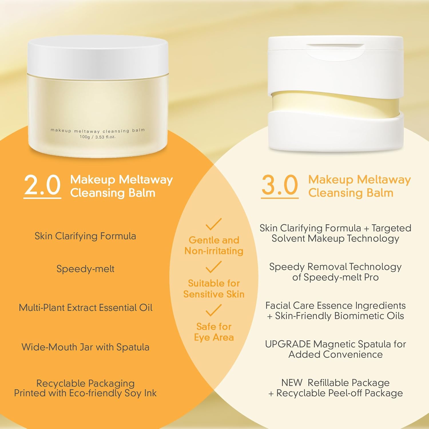 بلسم تنظيف ميلتواي من ازوني مزيل مكياج فوري ومحسن للبشرة ماسكارا تذوب بلطف محدد عيون ومكياج لجميع انواع البشرة مرطب وخالي العطور منظف الوجه الزيتي 7 بلسم تنظيف ميلتواي من ازوني مزيل مكياج فوري ومحسن للبشرة ماسكارا تذوب بلطف محدد عيون ومكياج لجميع انواع البشرة مرطب وخالي العطور منظف الوجه الزيتي - الصورة 7