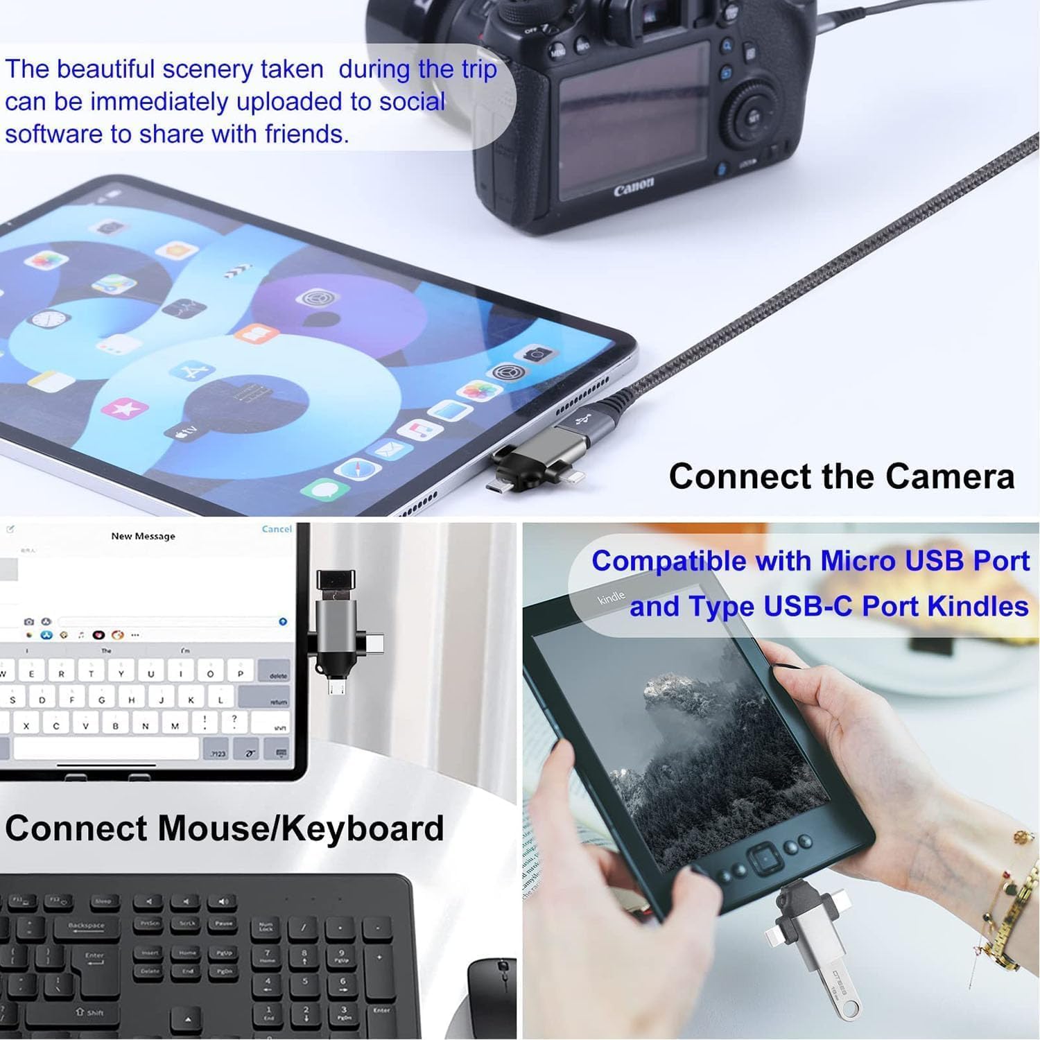 محول USB C الى لايتنينج من ابوتو، عالمي يو اس بي سي ذكر الى يو اس بي انثى مع منفذ لايتنينج، محول نقل بيانات وشحن عالي السرعة للاجهزة المحمولة، هيكل متين من الالومنيوم 3 محول USB C الى لايتنينج من ابوتو، عالمي يو اس بي سي ذكر الى يو اس بي انثى مع منفذ لايتنينج، محول نقل بيانات وشحن عالي السرعة للاجهزة المحمولة، هيكل متين من الالومنيوم - الصورة 3