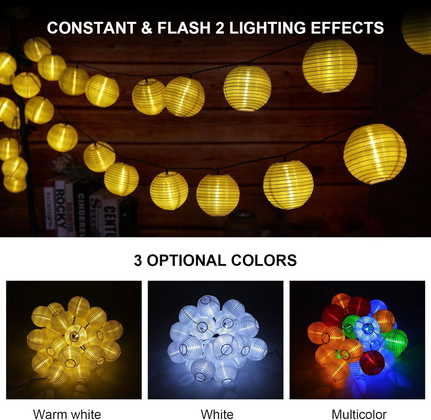 مصباح حديقة من لابيموس 6.5 متر/21.3 قدم 30 مصباح LED يعمل بالطاقة الشمسية مع اضاءة ثابتة وفلاش ووضعين للاضاءة، مرن وقابل للانحناء بتصنيف IP44 لمقاومة المياه والغبار 400mAh 5 مصباح حديقة من لابيموس 6.5 متر/21.3 قدم 30 مصباح LED يعمل بالطاقة الشمسية مع اضاءة ثابتة وفلاش ووضعين للاضاءة، مرن وقابل للانحناء بتصنيف IP44 لمقاومة المياه والغبار 400mAh - الصورة 5