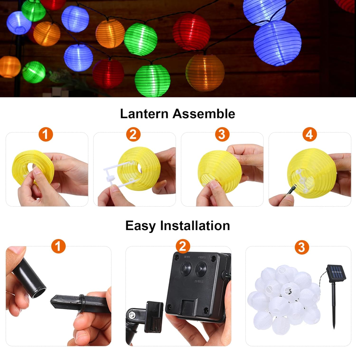 مصباح حديقة من لابيموس 6.5 متر/21.3 قدم 30 مصباح LED يعمل بالطاقة الشمسية مع اضاءة ثابتة وفلاش ووضعين للاضاءة، مرن وقابل للانحناء بتصنيف IP44 لمقاومة المياه والغبار 400mAh 7 مصباح حديقة من لابيموس 6.5 متر/21.3 قدم 30 مصباح LED يعمل بالطاقة الشمسية مع اضاءة ثابتة وفلاش ووضعين للاضاءة، مرن وقابل للانحناء بتصنيف IP44 لمقاومة المياه والغبار 400mAh - الصورة 7