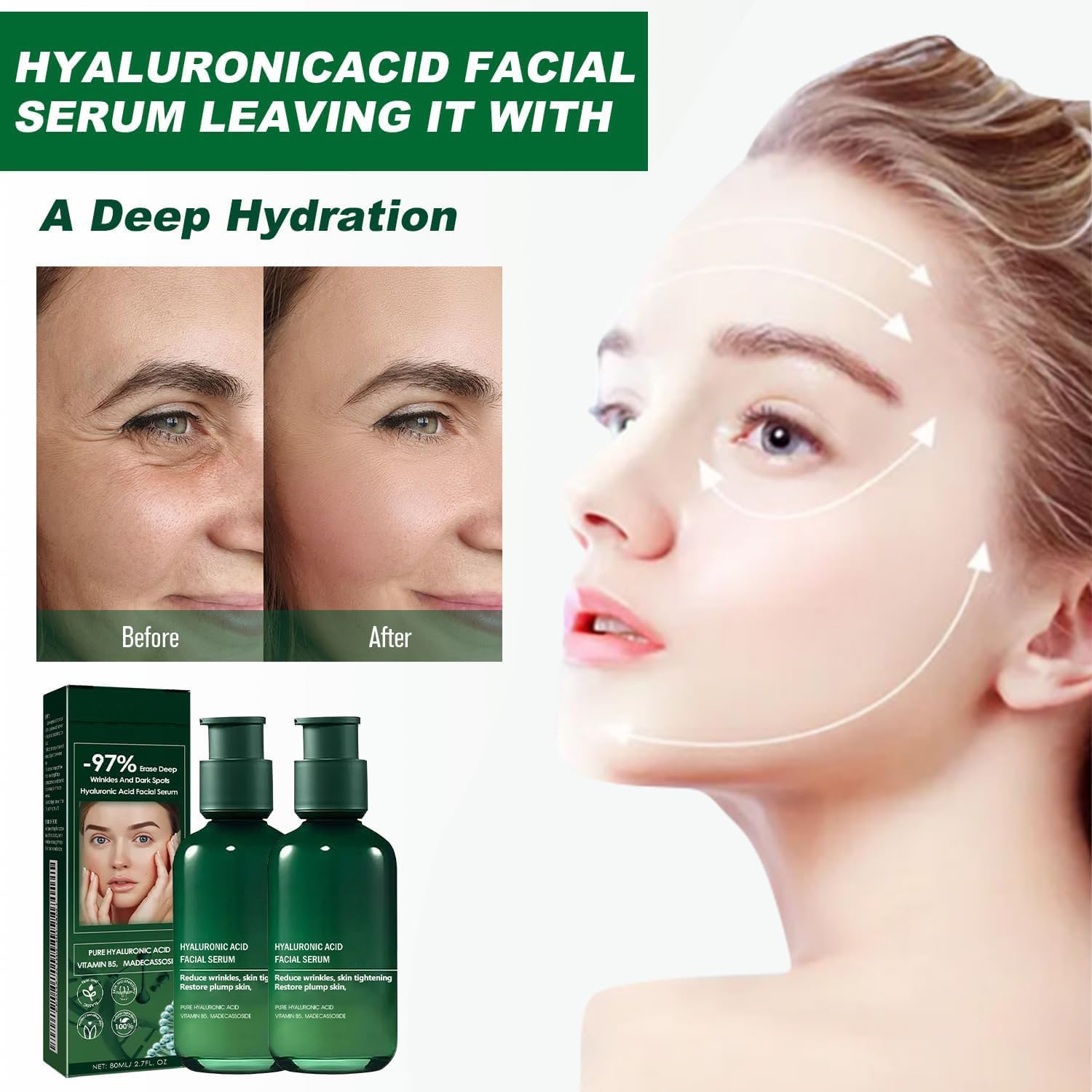 سيروم تجديد لشد البشرة من 3 قطع مصل مضاد للشيخوخة للوجه والرقبة مناسب لجميع انواع يساعد على شد وتنشيطها جاف، من تيريفي 2 سيروم تجديد لشد البشرة من 3 قطع مصل مضاد للشيخوخة للوجه والرقبة مناسب لجميع انواع يساعد على شد وتنشيطها جاف، من تيريفي - الصورة 2