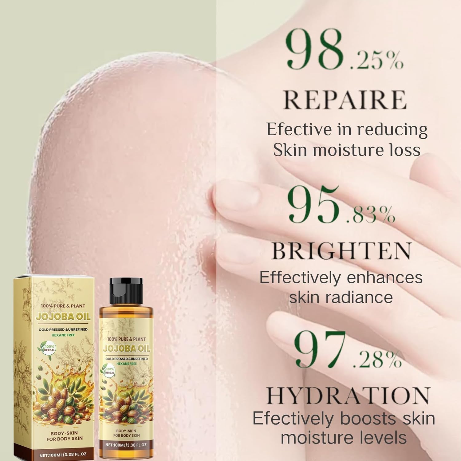 زيت للجسم كامل من الجوجوبا العضوي لترطيب عميق وتغذية ومنع انسداد المسام، مناسب لجميع أنواع البشرة 5 زيت للجسم كامل من الجوجوبا العضوي لترطيب عميق وتغذية ومنع انسداد المسام، مناسب لجميع أنواع البشرة - الصورة 5