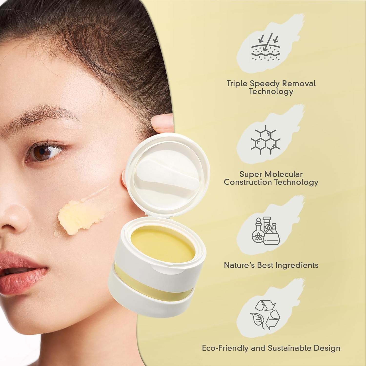 بلسم تنظيف ميلتواي من ازوني مزيل مكياج فوري ومحسن للبشرة ماسكارا تذوب بلطف محدد عيون ومكياج لجميع انواع البشرة مرطب وخالي العطور منظف الوجه الزيتي 4 بلسم تنظيف ميلتواي من ازوني مزيل مكياج فوري ومحسن للبشرة ماسكارا تذوب بلطف محدد عيون ومكياج لجميع انواع البشرة مرطب وخالي العطور منظف الوجه الزيتي - الصورة 4