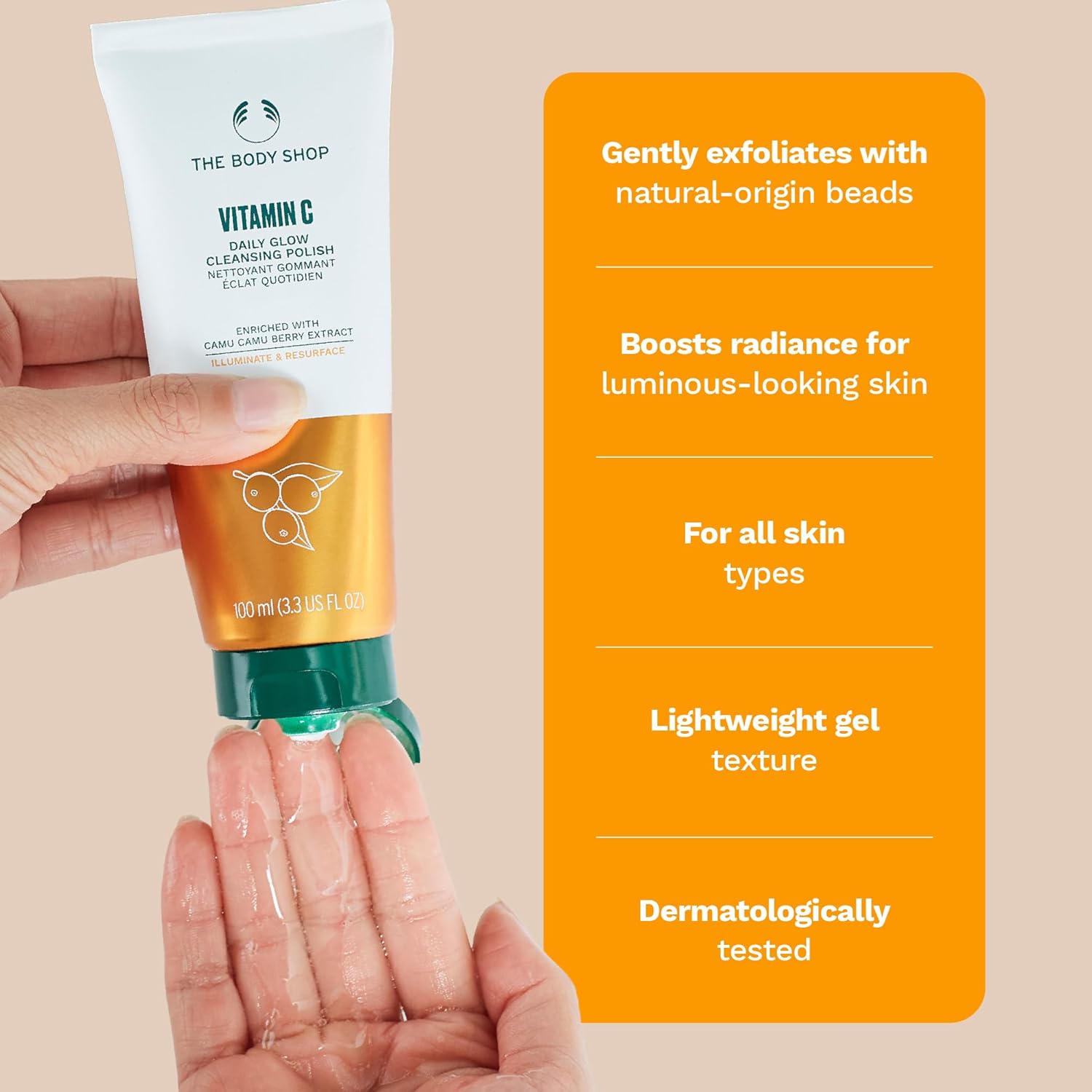 ذا بدي شوب ملمع منظف يومي بفيتامين سي - للحصول على توهج صحي وانتعاش للوجه - نباتي - 100 مل 5 ذا بدي شوب ملمع منظف يومي بفيتامين سي - للحصول على توهج صحي وانتعاش للوجه - نباتي - 100 مل - الصورة 5