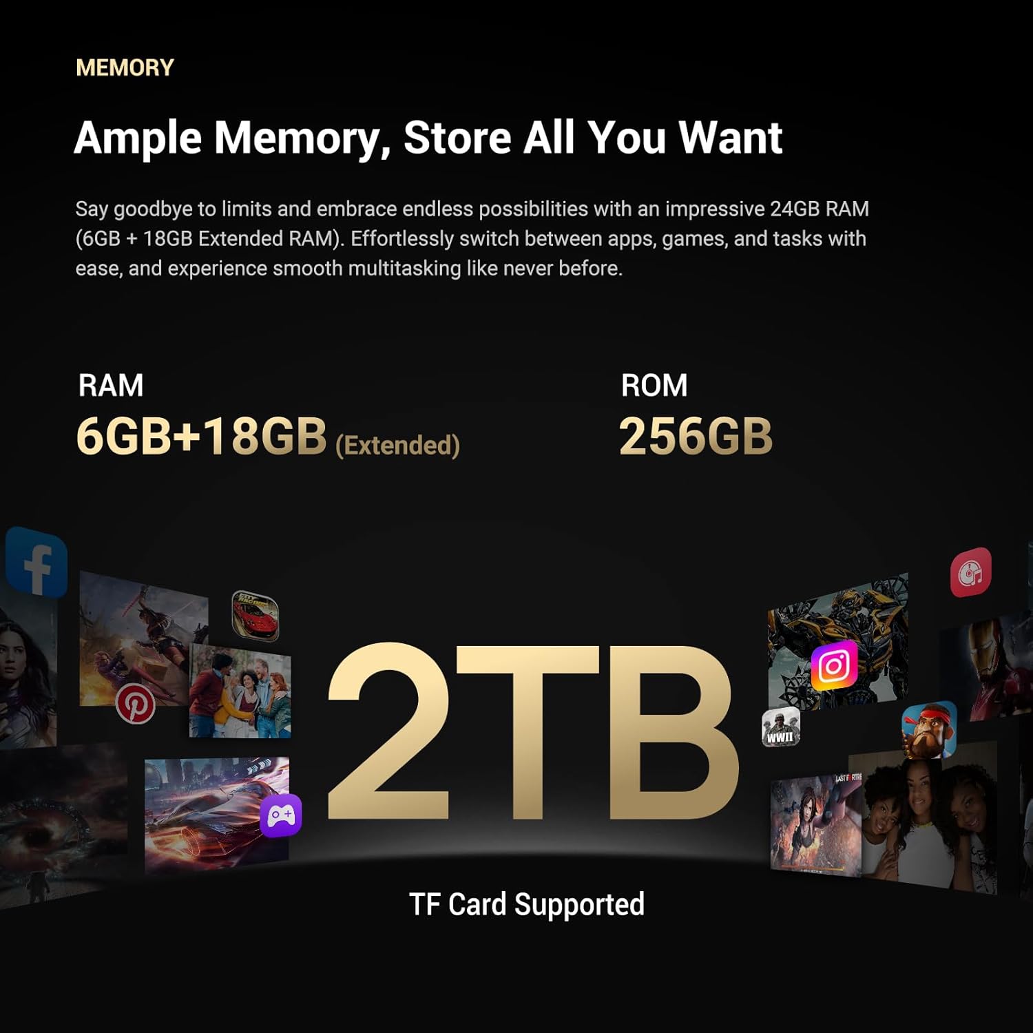 جوال العاب متين F109S من فوسيبوت 6.74 انش HD + شاشة مزدوجة 1.35 انش بطارية 10600mAh 24GB+256GB/2TB اندرويد 15 كاميرا خلفية 50MP مقاوم للماء 4 جوال العاب متين F109S من فوسيبوت 6.74 انش HD + شاشة مزدوجة 1.35 انش بطارية 10600mAh 24GB+256GB/2TB اندرويد 15 كاميرا خلفية 50MP مقاوم للماء - الصورة 4