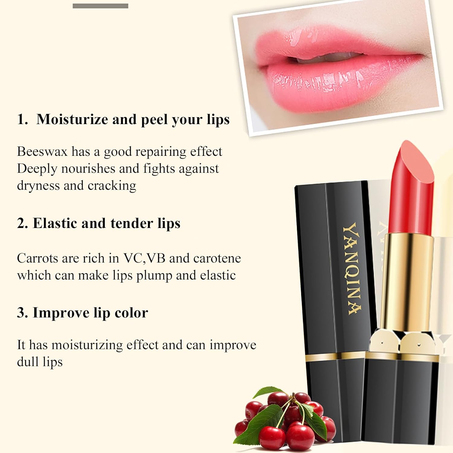 مجموعة أحمر شفاه جيلي كريستالي مرطب سحري متغير اللون طبيعي للنساء بلسمة نهائية ساتان وتركيبة مرطبة بزيت الأرجان وفيتامين E، أحمر كرزي 6 مجموعة أحمر شفاه جيلي كريستالي مرطب سحري متغير اللون طبيعي للنساء بلسمة نهائية ساتان وتركيبة مرطبة بزيت الأرجان وفيتامين E، أحمر كرزي - الصورة 6