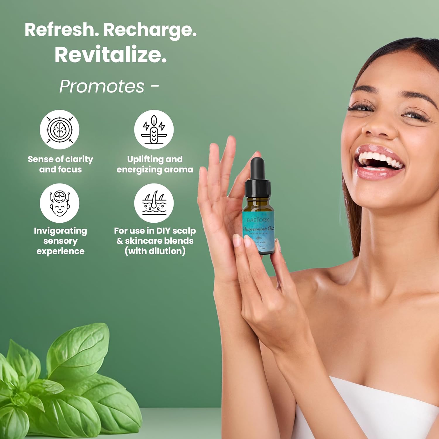 زيت النعناع العضوي من بايورك، 15 مل (0.5 اونصة سائلة) - زيت نقي وطبيعي 100% 3 زيت النعناع العضوي من بايورك، 15 مل (0.5 اونصة سائلة) - زيت نقي وطبيعي 100% - الصورة 3