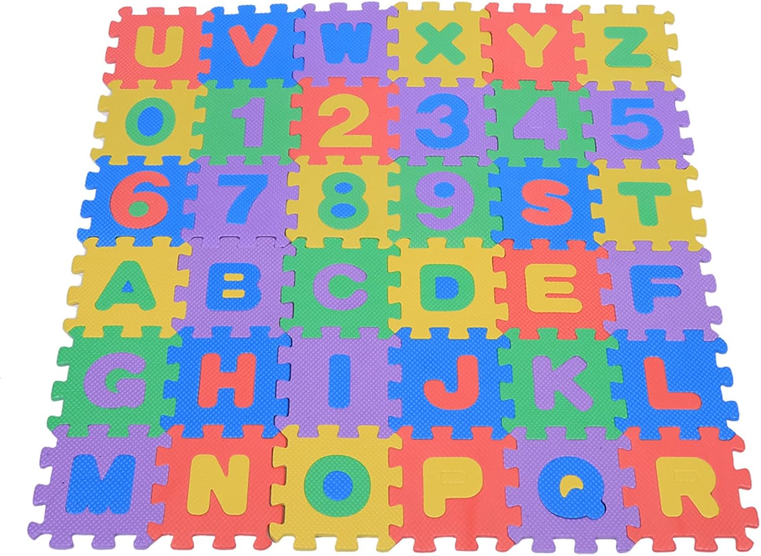 36 قطعة من بساط فوم ايفا الناعم من سباسنانا، لوحة لعب ارقام وحروف لتعلم الاطفال مع قطع العاب احجية متشابكة، للاطفال 6 36 قطعة من بساط فوم ايفا الناعم من سباسنانا، لوحة لعب ارقام وحروف لتعلم الاطفال مع قطع العاب احجية متشابكة، للاطفال - الصورة 6