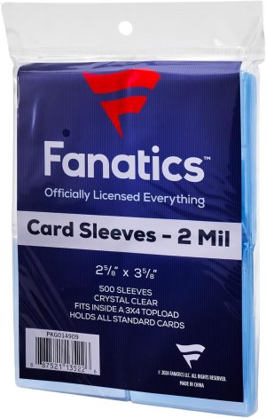 فاناتيكس حافظات بطاقات ناعمة بمقاس قياسي 2.5 انش × 3.5 انش لحماية بطاقات التداول من كوليكتيبلز، 500 قطعة