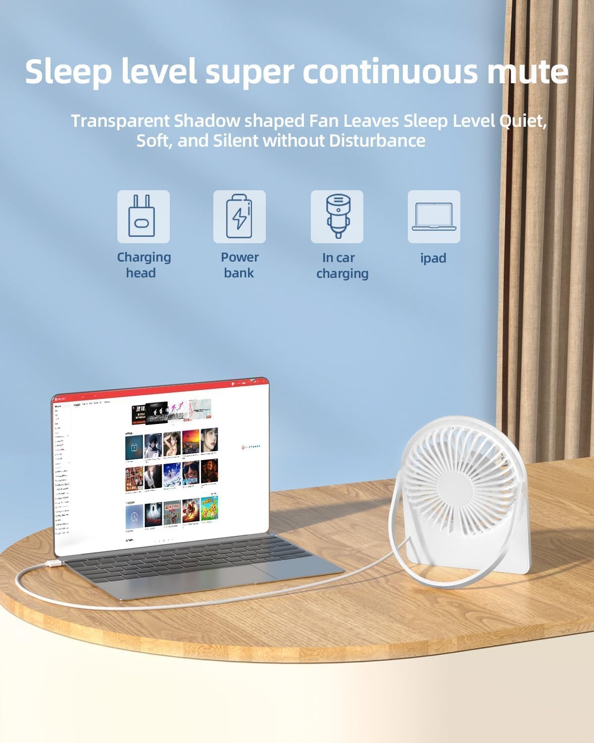 مروحة مكتب بمنفذ USB شخصية صغيرة من مابروتي 3 سرعات محمولة هادئة يمكن تعليقها طاولة قابلة للتعديل لتبريد أفضل للمنزل والمكتب والسيارة والأماكن الداخلية والخارجية أبيض 18.0 واط 2 مروحة مكتب بمنفذ USB شخصية صغيرة من مابروتي 3 سرعات محمولة هادئة يمكن تعليقها طاولة قابلة للتعديل لتبريد أفضل للمنزل والمكتب والسيارة والأماكن الداخلية والخارجية أبيض 18.0 واط - الصورة 2