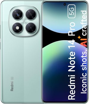 ريدمي نوت 14 برو 5G ثنائي الشريحة بلون الأخضر المرجاني وذاكرة رام سعة 12 جيجابايت وسعة 256 جيجابايت ويدعم تقنية 5G - الإصدار العالمي