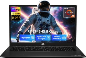 لابتوب ألعاب نيمو بمعالج رايزن 9 8945HS 17.3 (>i9-13900H) ذاكرة رام 32GB وSSD 1TB وبطاقة عرض مرئي راديون 780M وPD 100W نوع C 4.0 وكوبايلونت ذكاء اصطناعي والواقع الافتراضي + كيبورد بإضاءة خلفية وبصمة