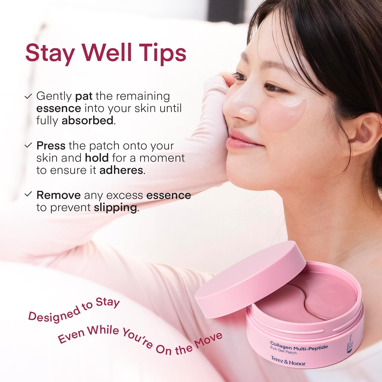 ضمادات أسفل العين بكولاجين الببتيدات: قناع هيدروجيل للعيون المنتفخة والهالات السوداء والتجاعيد تحت العين والخطوط الدقيقة وخطوط الابتسامة - علاج كوري للعناية بالبشرة لترطيب عميق وشد للعين، 30 زوجًا. 7 ضمادات أسفل العين بكولاجين الببتيدات: قناع هيدروجيل للعيون المنتفخة والهالات السوداء والتجاعيد تحت العين والخطوط الدقيقة وخطوط الابتسامة - علاج كوري للعناية بالبشرة لترطيب عميق وشد للعين، 30 زوجًا. - الصورة 7