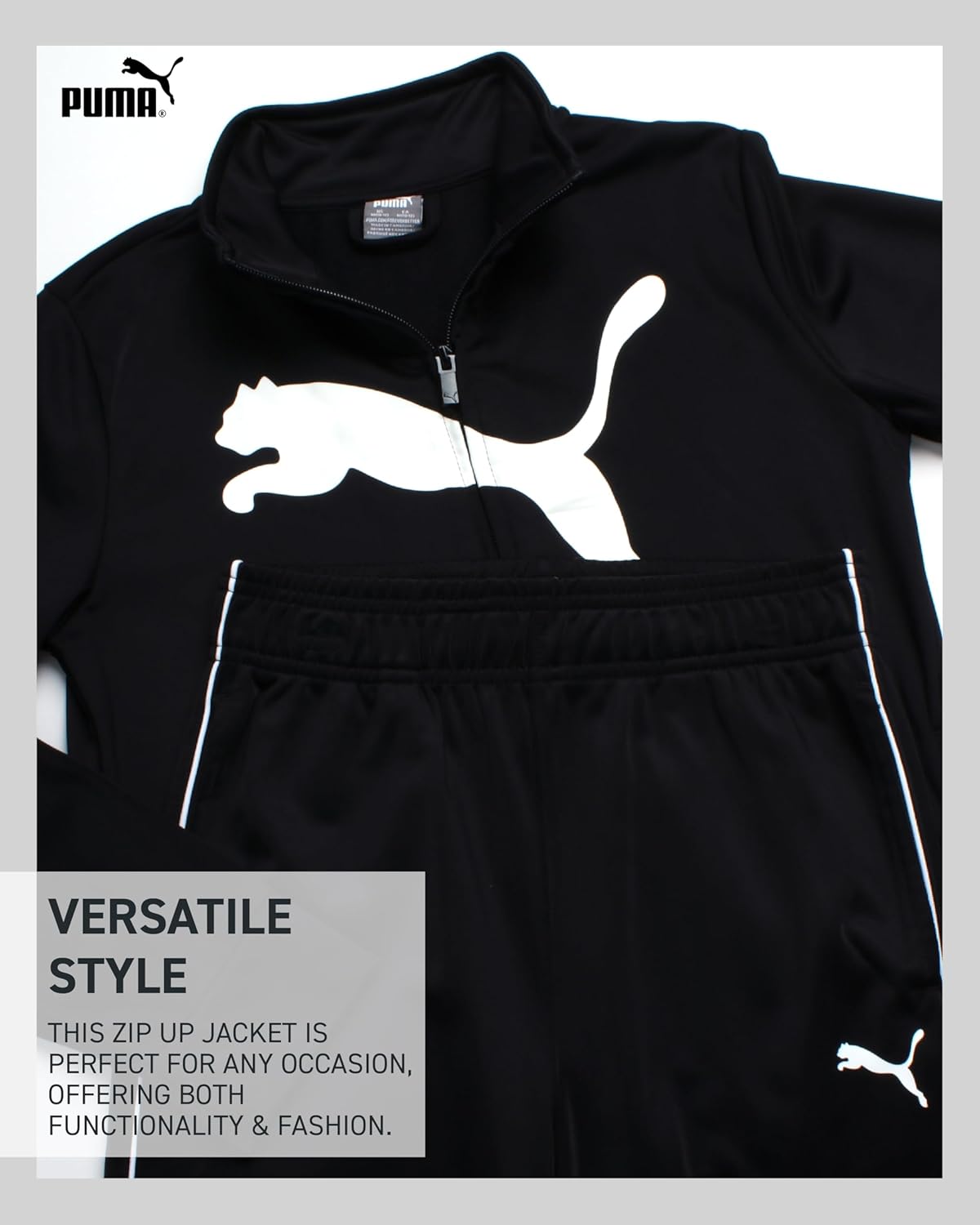 طقم سروال للأولاد - طقم ملابس رياضية من التريكو مكون من قطعتين؛ سويت شيرت بسحاب وسروال رياضي اكتيف - طقم ملابس رياضية للأولاد (4-16) من بوما 2 طقم سروال للأولاد - طقم ملابس رياضية من التريكو مكون من قطعتين؛ سويت شيرت بسحاب وسروال رياضي اكتيف - طقم ملابس رياضية للأولاد (4-16) من بوما - الصورة 2