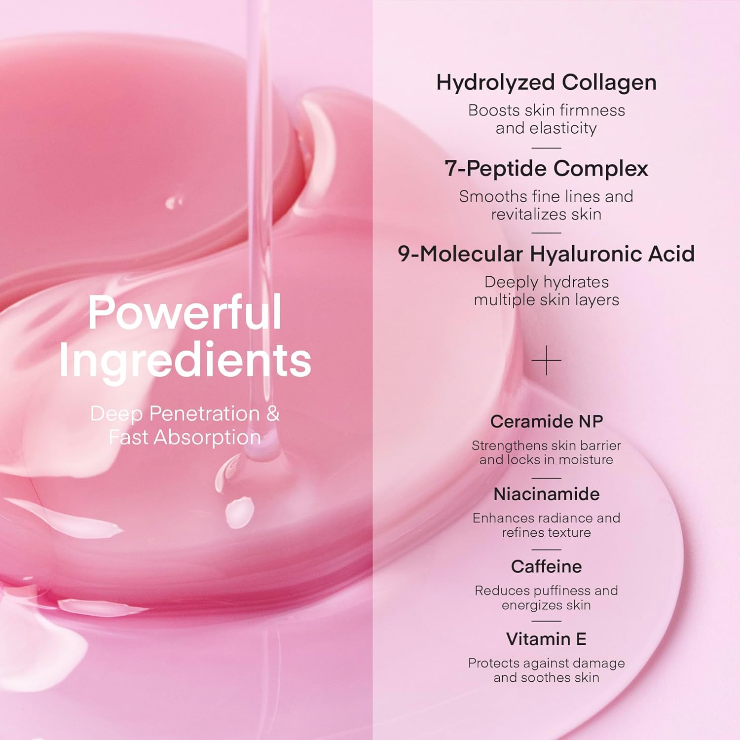 ضمادات أسفل العين بكولاجين الببتيدات: قناع هيدروجيل للعيون المنتفخة والهالات السوداء والتجاعيد تحت العين والخطوط الدقيقة وخطوط الابتسامة - علاج كوري للعناية بالبشرة لترطيب عميق وشد للعين، 30 زوجًا. 8 ضمادات أسفل العين بكولاجين الببتيدات: قناع هيدروجيل للعيون المنتفخة والهالات السوداء والتجاعيد تحت العين والخطوط الدقيقة وخطوط الابتسامة - علاج كوري للعناية بالبشرة لترطيب عميق وشد للعين، 30 زوجًا. - الصورة 8