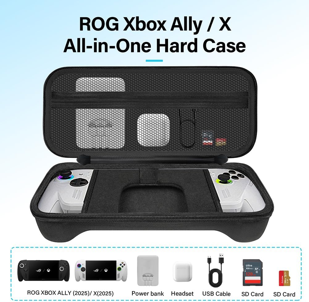 Cochanvie Carrying Case Compatible with ASUS ROG Xbox Ally/ Xbox Ally X 2025, with Mesh Pocket & Built-in Stand for Console and Accessories 3 Cochanvie Carrying Case Compatible with ASUS ROG Xbox Ally/ Xbox Ally X 2025, with Mesh Pocket & Built-in Stand for Console and Accessories - الصورة 3