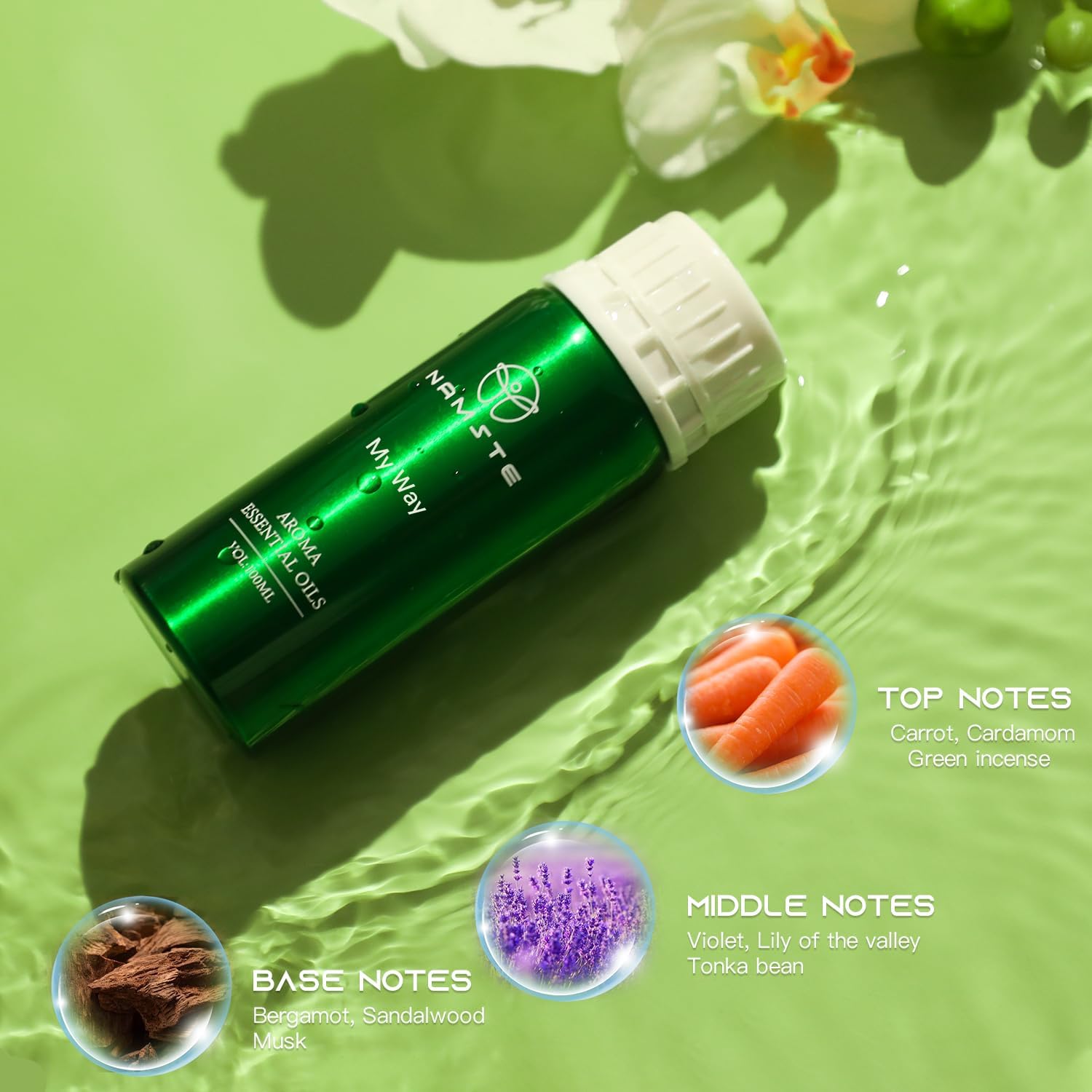 زيت عطري ماي واي من نامستي، 100 مل | زيوت عطرية ذات رائحة ممتازة لمزيج من الهيل والبنفسج والمسك لرفع الحالة المزاجية 2 زيت عطري ماي واي من نامستي، 100 مل | زيوت عطرية ذات رائحة ممتازة لمزيج من الهيل والبنفسج والمسك لرفع الحالة المزاجية - الصورة 2