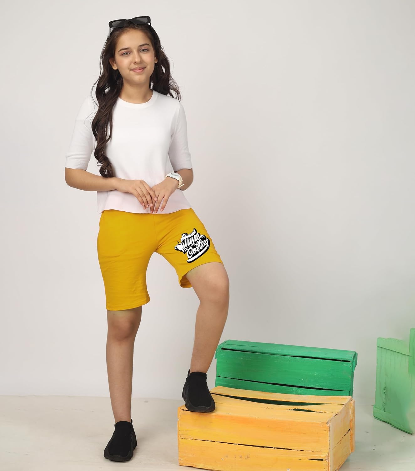 شورتات قطن مطبوعة بجيب وفيونكة للبنات من كيدا كيدز - شورتات بقصة عادية مع خصر مطاطي، متعددة الألوان (عبوة من 3 قطع) 5 شورتات قطن مطبوعة بجيب وفيونكة للبنات من كيدا كيدز - شورتات بقصة عادية مع خصر مطاطي، متعددة الألوان (عبوة من 3 قطع) - الصورة 5