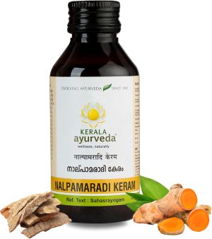 زيت للجسم كامل من كيرالا أيورفيدا لإزالة السمرة وأضرار الشمس وكشف بشرة ناعمة متوهجة، مناسب لجميع أنواع البشرة، 100 مل