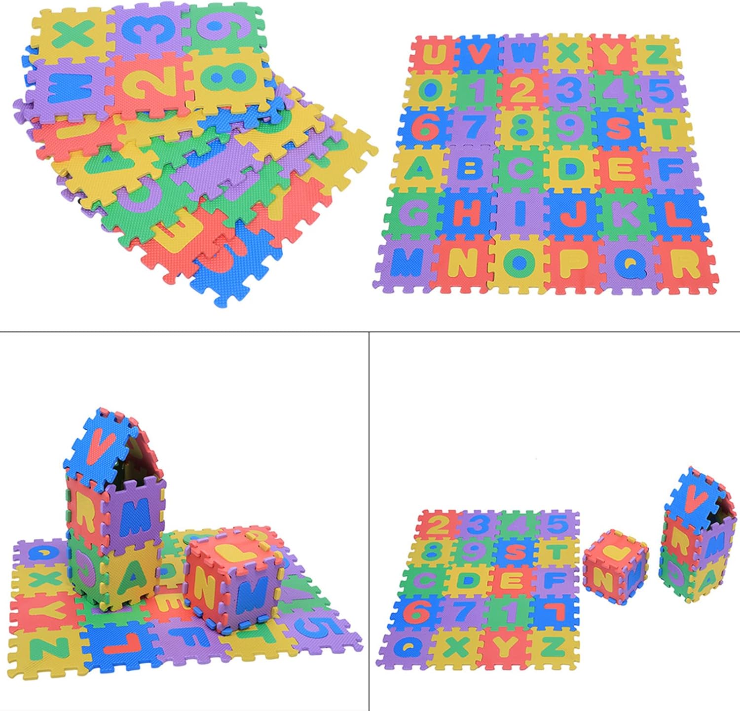 36 قطعة من بساط فوم ايفا الناعم من سباسنانا، لوحة لعب ارقام وحروف لتعلم الاطفال مع قطع العاب احجية متشابكة، للاطفال 7 36 قطعة من بساط فوم ايفا الناعم من سباسنانا، لوحة لعب ارقام وحروف لتعلم الاطفال مع قطع العاب احجية متشابكة، للاطفال - الصورة 7