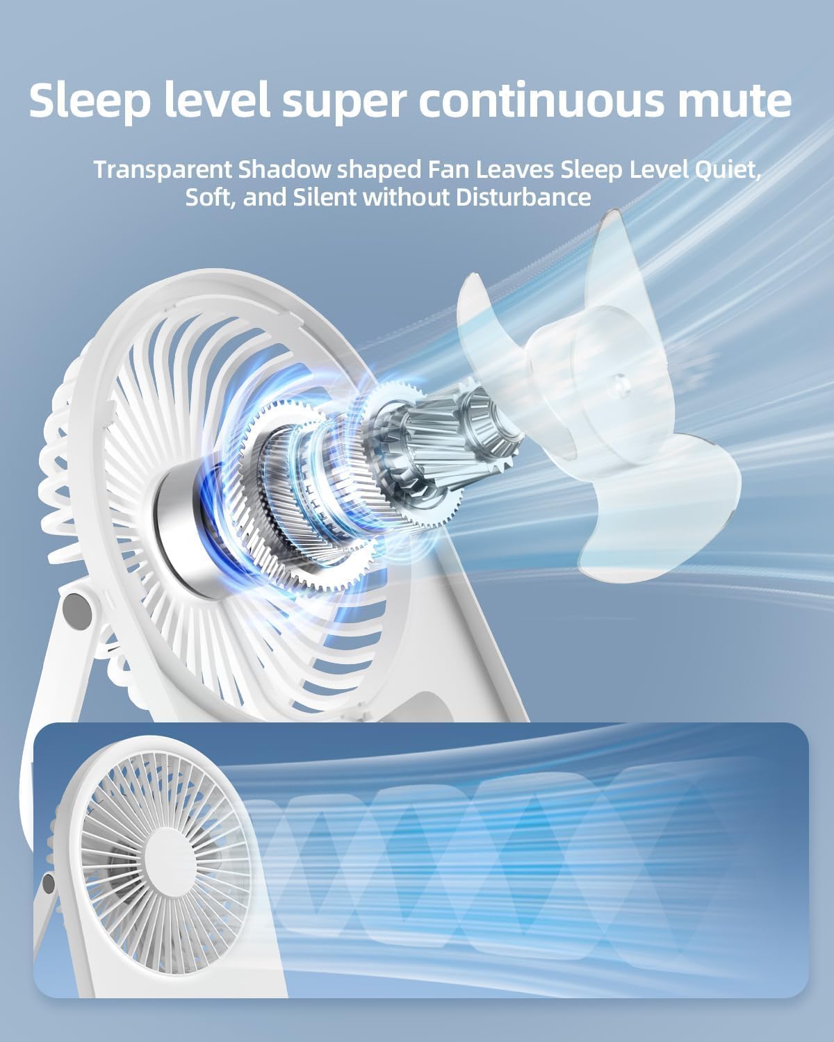 مروحة مكتب بمنفذ USB شخصية صغيرة من مابروتي 3 سرعات محمولة هادئة يمكن تعليقها طاولة قابلة للتعديل لتبريد أفضل للمنزل والمكتب والسيارة والأماكن الداخلية والخارجية أبيض 18.0 واط 3 مروحة مكتب بمنفذ USB شخصية صغيرة من مابروتي 3 سرعات محمولة هادئة يمكن تعليقها طاولة قابلة للتعديل لتبريد أفضل للمنزل والمكتب والسيارة والأماكن الداخلية والخارجية أبيض 18.0 واط - الصورة 3