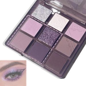 باليت ظلال عيون لامعة غير لامعة من بابوريتش، مجموعة ظلال عيون دريم بيربل تدوم طويلا، مقاومة للماء وذات صبغة عالية، باليت مكياج قابلة للمزج للنساء والفتيات