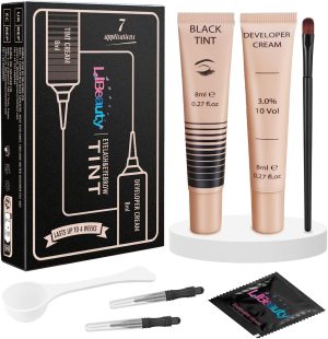 لي بيوتي مجموعة تلوين الرموش والحواجب باللون الاسود - 8 مل