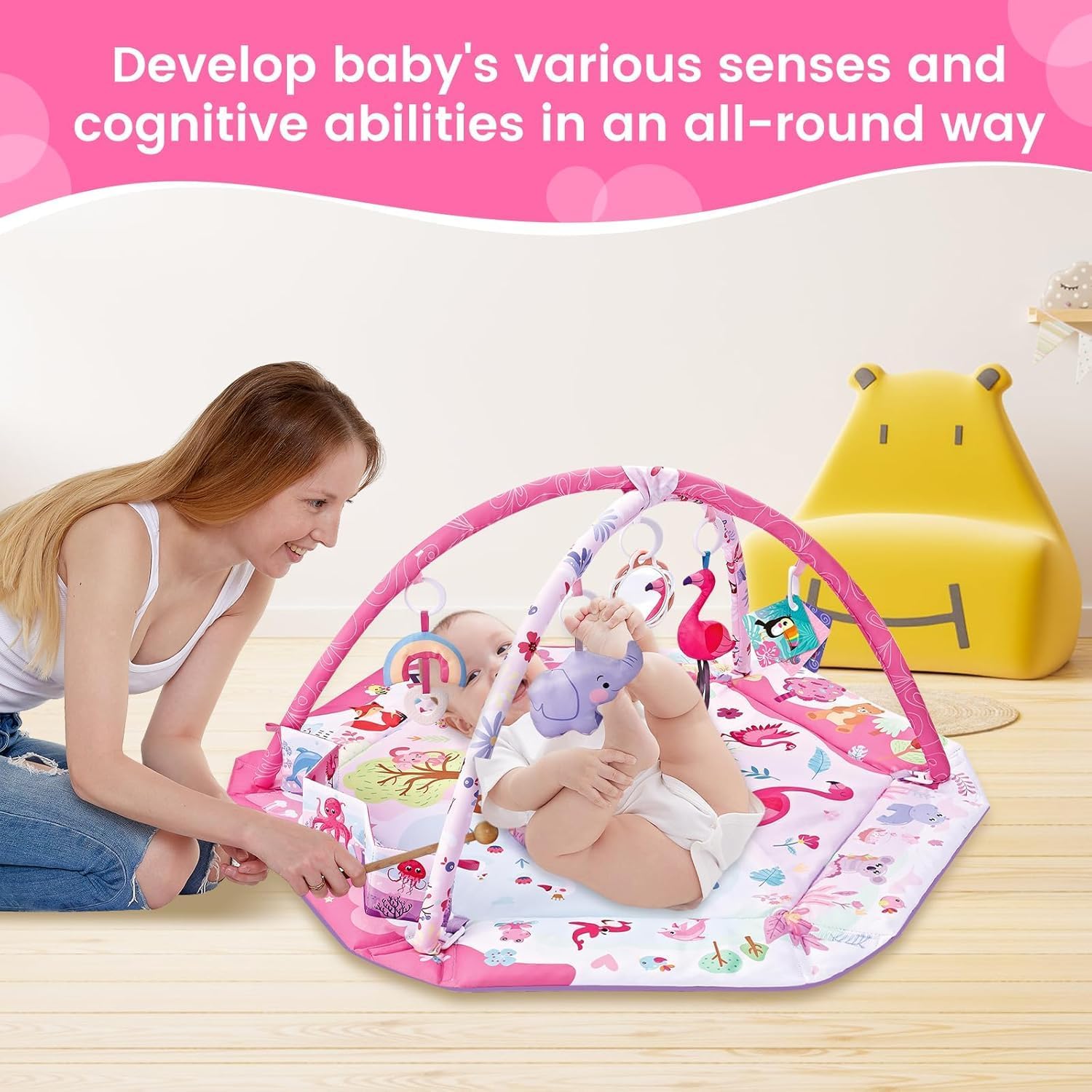 بساط لعب للصالة الرياضية للاطفال، بساط وقت البطن 8 في 1 مع حفرة كرات وألعاب قابلة للفصل لحديثي الولادة 0-3-6-9-12 شهر، بساط نشاط لعب قابل للغسل للبصرية، السمع، الحسية، تطوير الحركية 5 بساط لعب للصالة الرياضية للاطفال، بساط وقت البطن 8 في 1 مع حفرة كرات وألعاب قابلة للفصل لحديثي الولادة 0-3-6-9-12 شهر، بساط نشاط لعب قابل للغسل للبصرية، السمع، الحسية، تطوير الحركية - الصورة 5